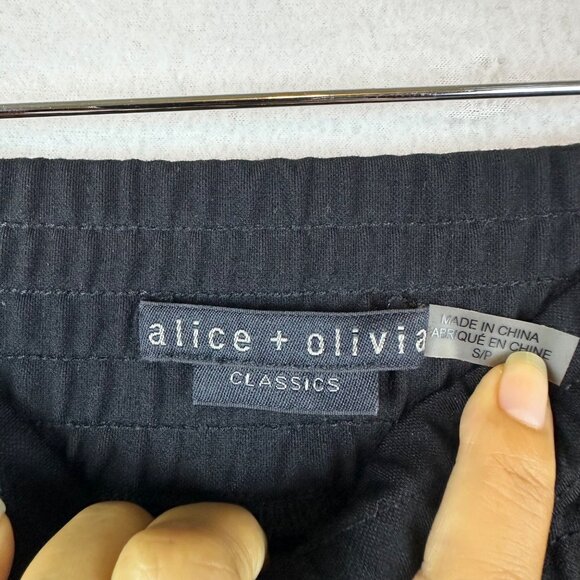 Alice + Olivia Miami Side Slit Joggers Harem Women Small Black Grunge Goth Pants - Picture 8 of 12